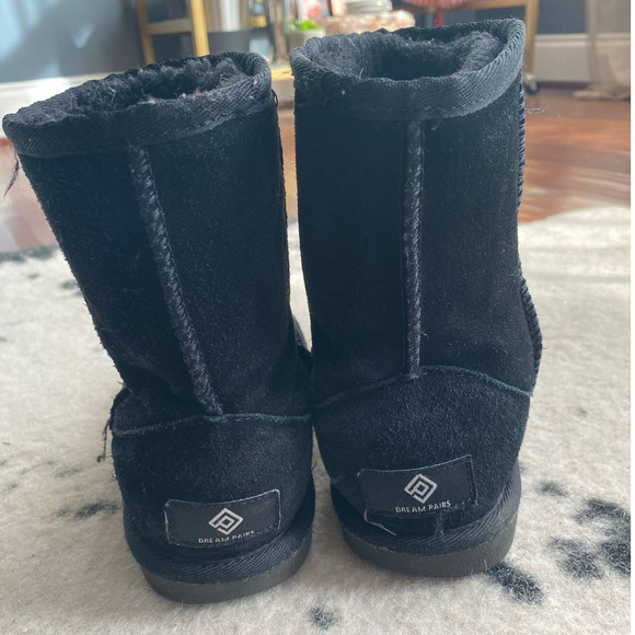 Black short boots with faux fur lining, size 5 - Picture 5 of 8